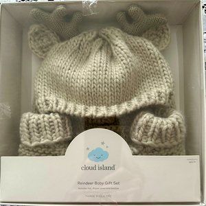 NWOT- Baby cap, booties & diaper cover-Cloud Island-Gift Set newborn +(unopened)